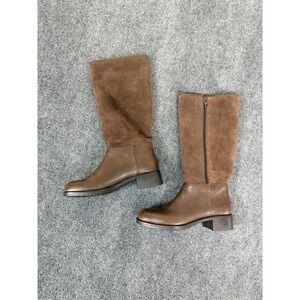 COACH Women's "Bailey" Safari Brown Leather Suede Knee High Boot US 8.5/EUR 38.5